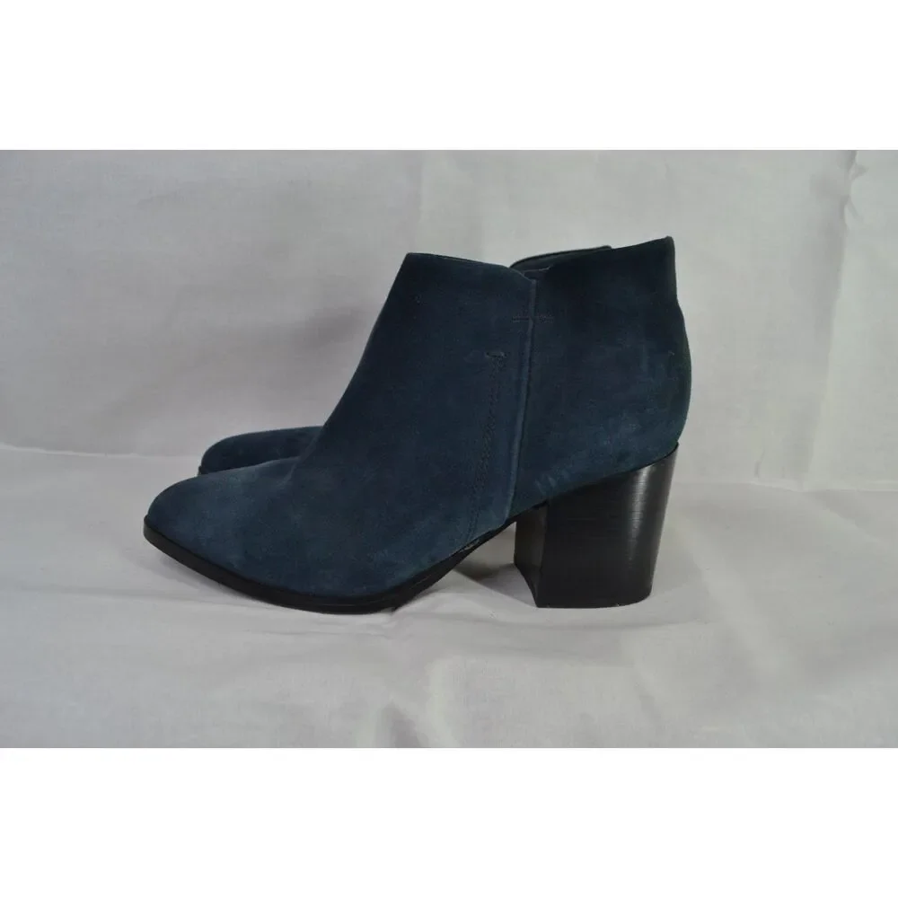 Marc Fisher Women's 8.5 Vandra Blue Suede Pointy Toe Booties